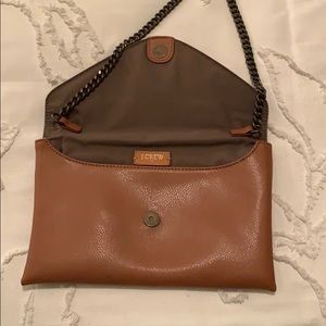 Brown Leather Jcrew Purse/Clutch